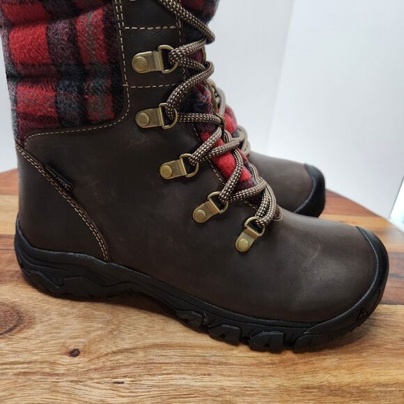 Keen Greta Boot – Women’s 6, Waterproof, Brown/Red Plaid, Euro 36 - Picture 6 of 12